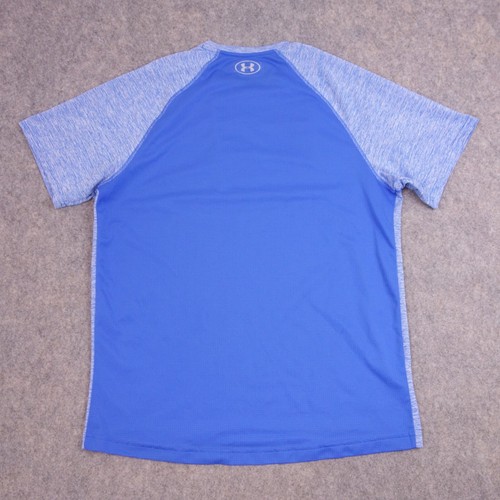 Under Armour Shirt XL Threadborne Fitted Heatgear Blue Breathable Activewear - Picture 5 of 8