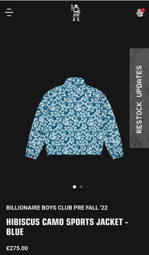 🔥 Billionaire Boys Club 🌺 Camo Sports Jacket, Size M, Unopened Bag, RRP: £275 - Picture 9 of 11