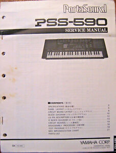 Yamaha PSS-590 MIDI PortaSound Keyboard Original Service Manual