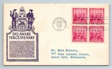 SC# 836 FDC - Anderson Cachet - Block - Typed Address - L34454