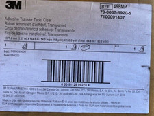 3M  Adhesive Transfer Tape 468MP, Clear, 54 in x 180 yd, 5 mil