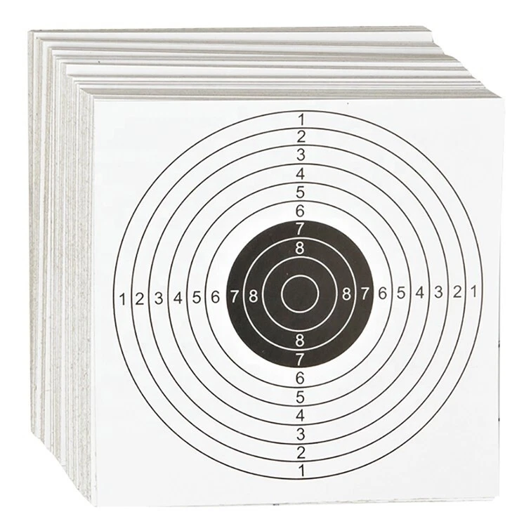 300Pack 14*14cm Pistol&Rifle Sight Seer Paper Bullseye cardboard Shooting Target - Image 2 of 4