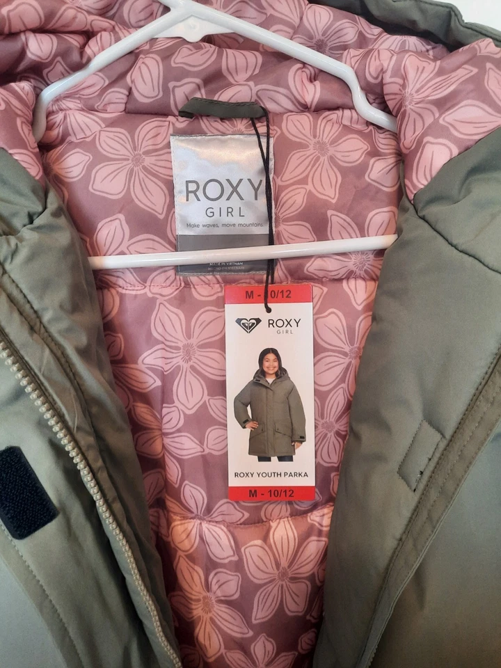 Chaqueta parka mediana Roxy para niñas jóvenes  Foto 3 de 4