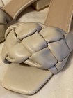 Women’s size 6.5 braided slip on sandals bone color ivory new — photo 3