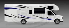 RV, Trailer Hauler, Camper, Motor-home Large Decals/Graphics Kit 15-K-L BKDKBLCH