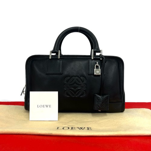 LOEWE Amazona 28 Anagram logo Handbag leather black 39968