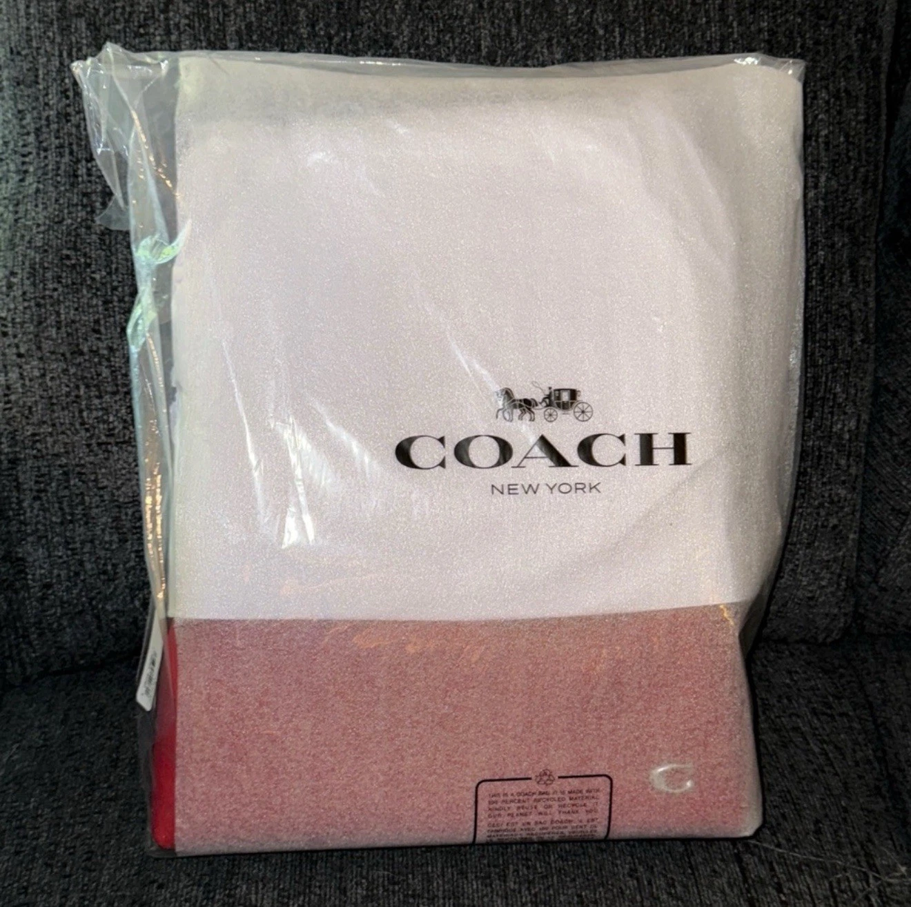 Borsa a tracolla Coach Juliet con 2 cinghie argento rubino pelle conciata a guanto nuova con etichetta CR981