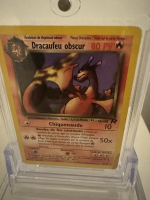 2001 Pokemon FRENCH ROCKET SET Dracaufeu Obscur / Dark Charizard 21/82 PSA 8