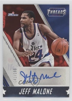 2015-16 Panini Threads Signage 41/199 Jeff Malone #S-JML Auto 4at