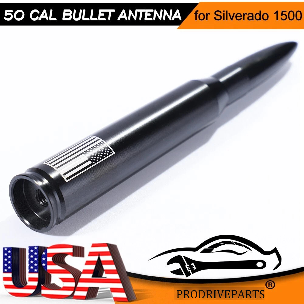 FLAG BULLET ANTENNA 50 CAL for CHEVROLET SILVERADO 1500/2500/3500/GMC SIERRA USA