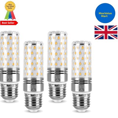 E27 LED Maisbirnen, 4 Stück E27 LED Glühbirnen 12W entspricht 100W Halogen...