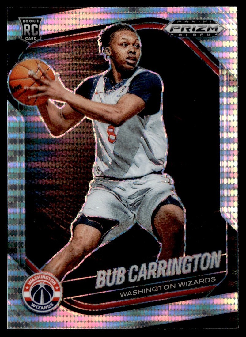 2024-25 Panini Prizm Black Pulsar Bub Carrington RC #92