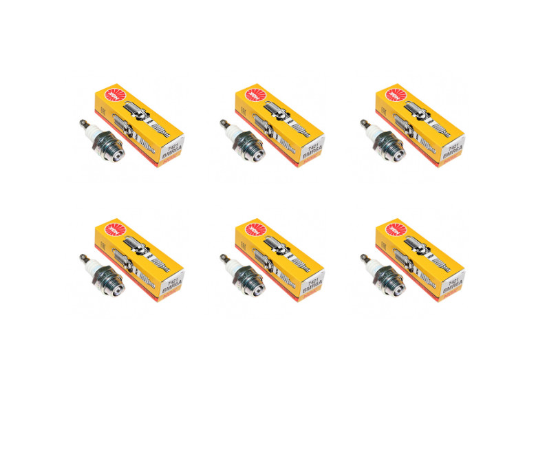 6 Genuine NGK 7421 BMR6A Nickel Spark Plugs