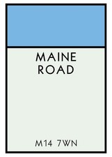 Man City Football Club Maine Road Metal Monopoly Stadium Street Sign Fan Gift