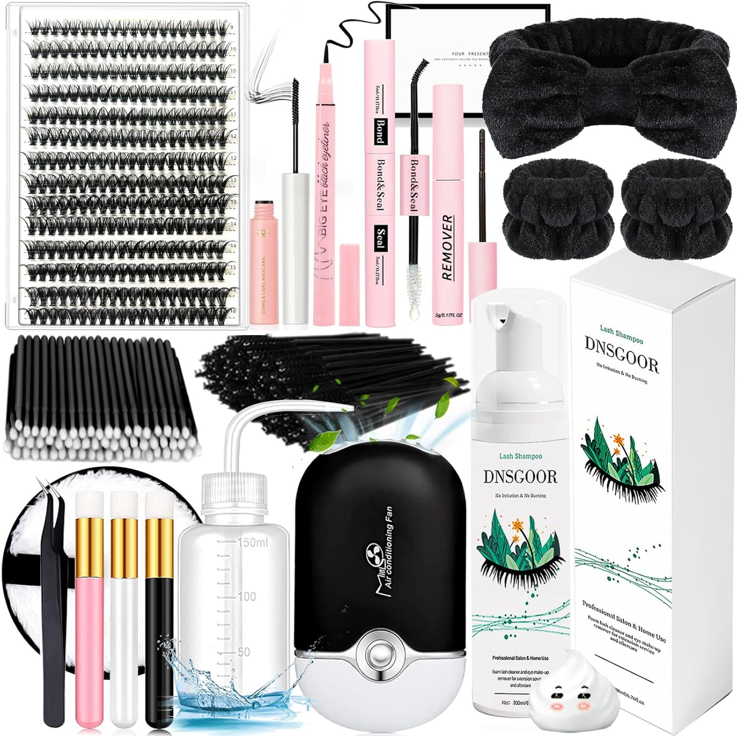 Kit Professionale Ciglia Cluster 280 PCS | Mix 9-16mm Volume 40D