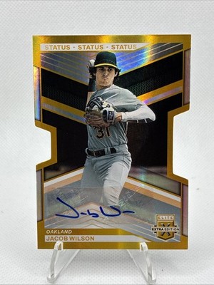 2023 Elite Extra Edition*JACOB WILSON*RC SP Gold Die-Cut AUTO # d /10