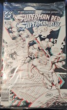 Comic 2 pack Superman RED/Superman BLUE 1 Factory Sealed w/ 3-D glasses
