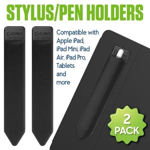 Ceinture 2PK Porte stylo Stylus iPad Pro/Air/Mini - Manche noire Adhésive Premium