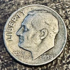 1958-D Roosevelt Dime Silver Circulated Uncertified US Coin