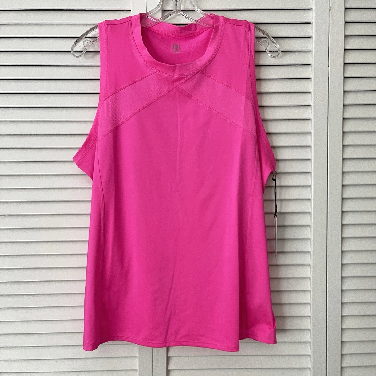 Tail Doja High Neck Tennis Tank Top Fuchsia, UPF 50+ sun protection, Size XXL