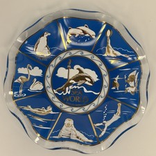 Vintage 1976 Sea World Souvenir Glass Dish Bowl Made in the USA