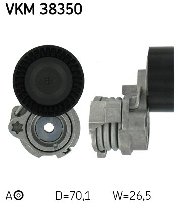 Centre right SKF SWEDEN VKM 38350 Belt Tensioner, V-ribbed belt for BMW,ROLLS-RO