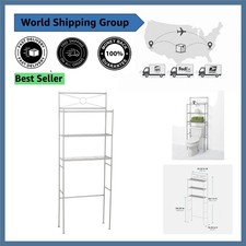 Maximize Storage with Satin Nickel Over-the-Toilet Spacesaver 10.25D x 23.25W
