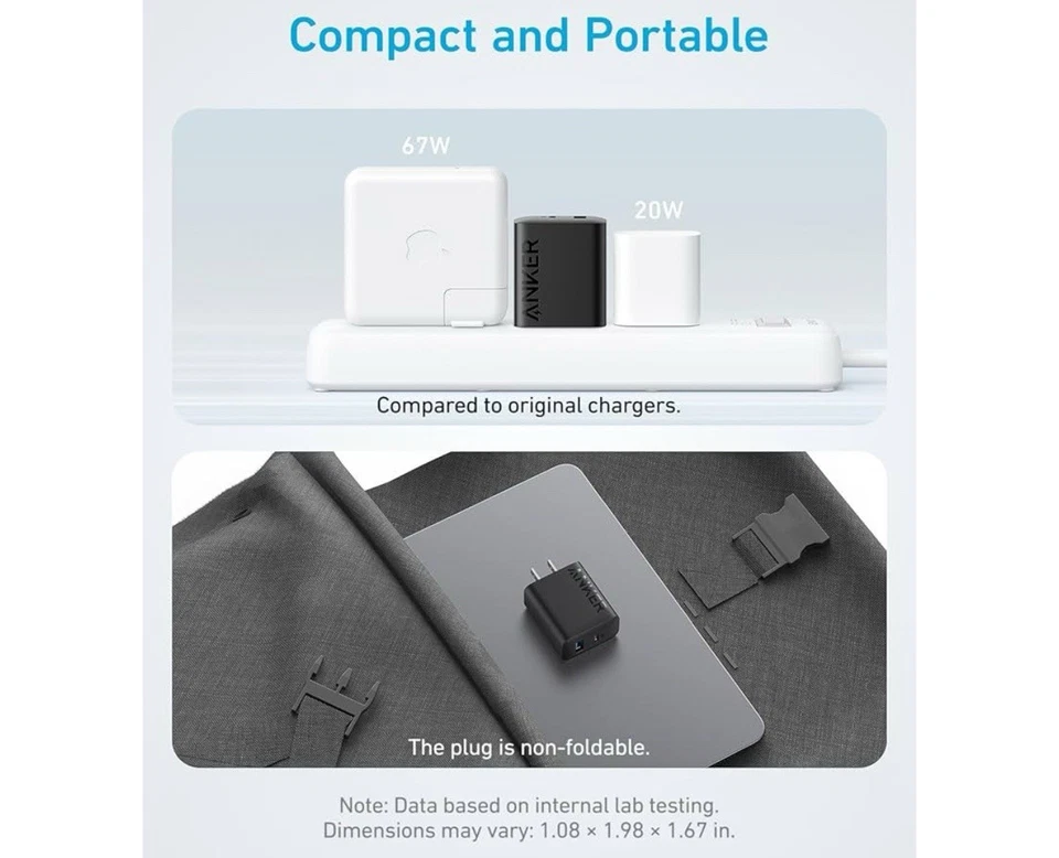 🔥✅ANKER iPhone 16 Charger, 2-Pack 20W Fast USB C Charger Block - Image 2 of 4