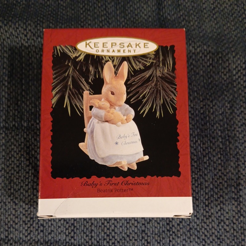 Lot of 10 Hallmark  Christmas bunny Ornaments  Vintage  80s-90s