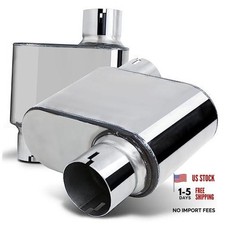 Universal Welded Muffler, 2.5" Inlet and Outlet Heavy Duty Stainless Steel