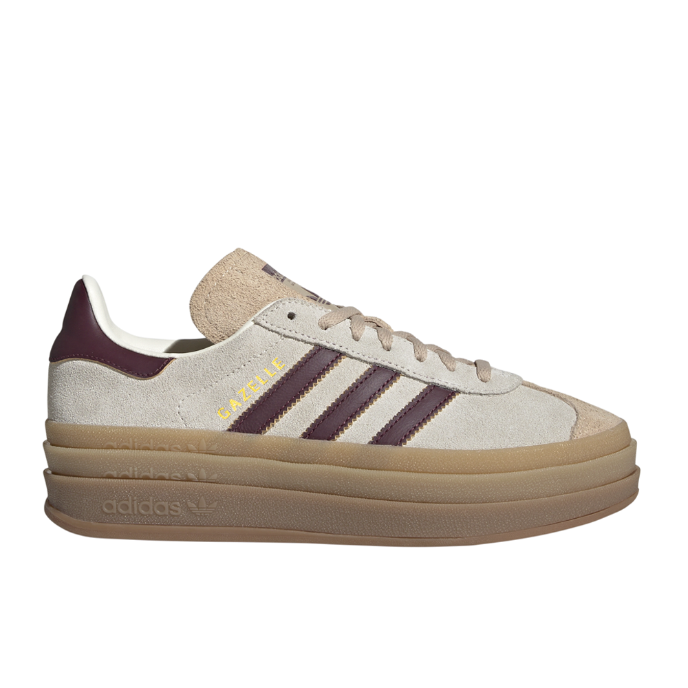 adidas Gazelle Bold Lace Up  Womens Beige Sneakers Casual Shoes JQ5127