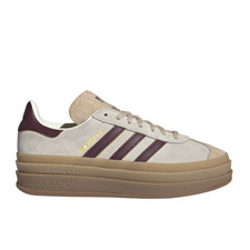 adidas Gazelle Bold Lace Up Womens Beige Sneakers Casual Shoes JQ5127