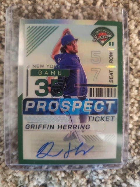 2023 Panini Prospect Edition Griffin Herring Auto Green Parallel