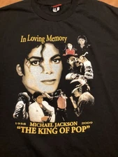 Vintage Y2K Michael Jackson Memorial Shirt Size 2XL Hot Leathers Tag