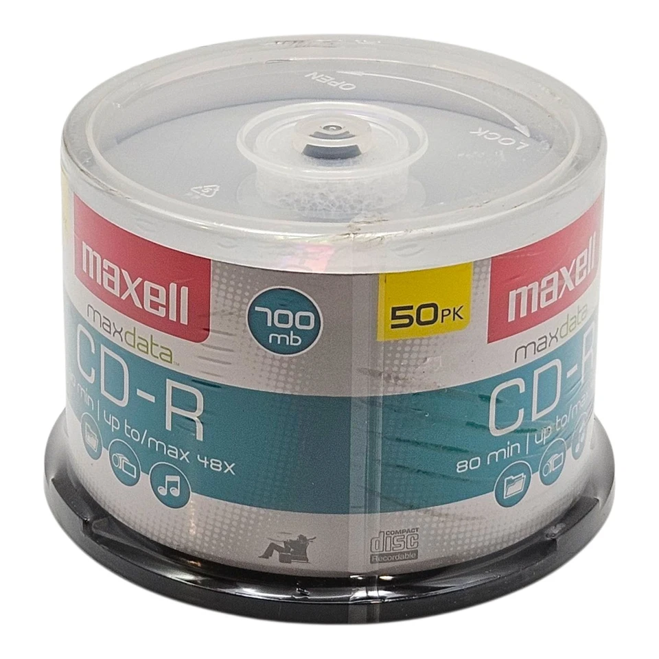 Maxell CD-R 700MB 80 Min 48X Blank Recordable Discs - 50 Pack Spindle - Sealed - Image 2 of 4