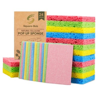 Compressed Non-Scratch Kitchen Sponges - Highly Pack of 24, Assorted