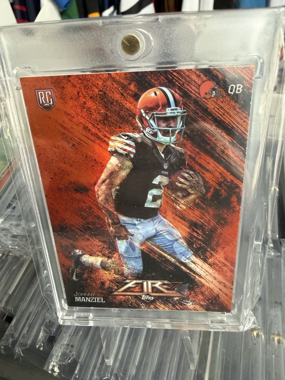 Johnny Manziel Topps Fire #143 Flame Foil