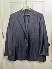 Canali Men  s Sport Coat Pinstripe Navy Blue 100 New Wool Size 42R
