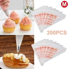 200-Pack Disposable Pastry Piping Bag–Icing & Decorating Bags for Cake & Cupcake