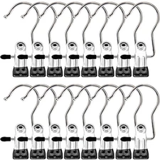 Boot Hangers Clips, 16 Pack Laundry Hooks Hanging Clips 16 PACK, Black 