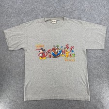 Vintage 90s Walt Disney World Designs Gray T Shirt Size Medium Made In USA