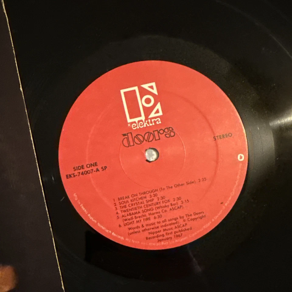 The Doors Self-Titled Debut Album EKS-74007, Stereo Vinyl LP Record (1967) Foto 3 de 3