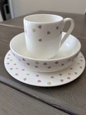 Vera Wang Wedgwood Bimba Cuore Piatti Piatto Ciotola Tazza Set di 3 Pezzi Cina