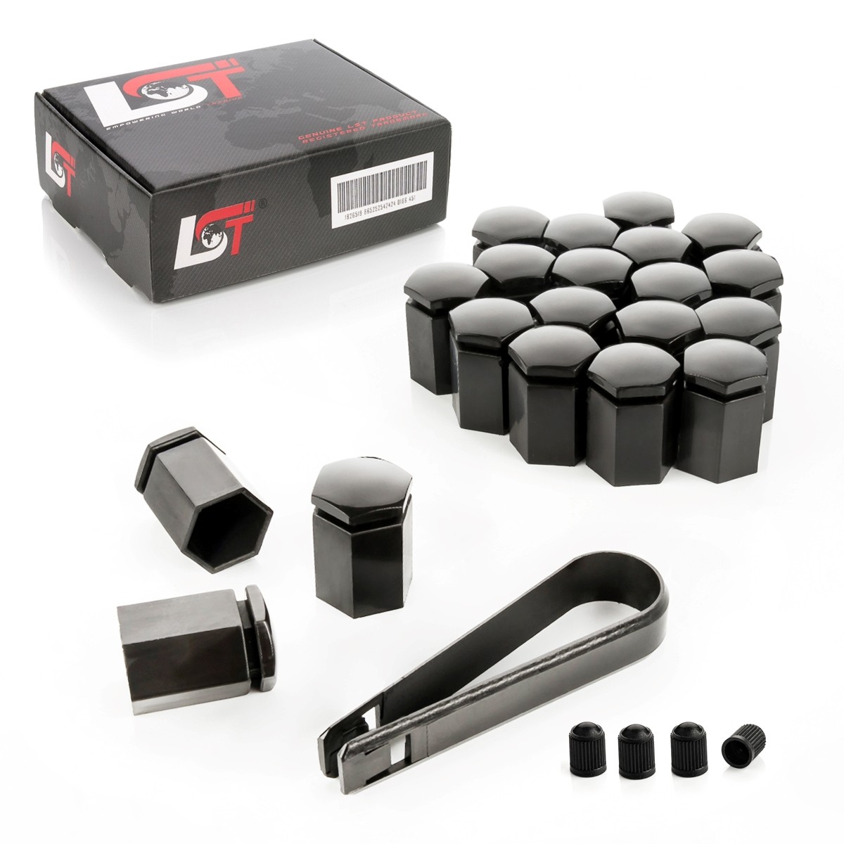20x Wheel Screw Caps Shrouds Wheel Nuts Long 0 21/32in Black for Daewoo