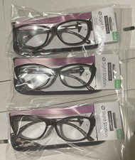 "3 Pair" Foster Grant Sight Station SSR 24 640 BLK/LEP 1.50 Reading Glasses