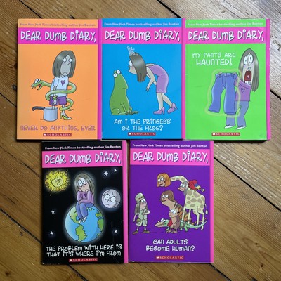 5x Dear Dumb Diary Bücher 2 6 (Englische Ausgaben)   Jim Benton  Top Zustand