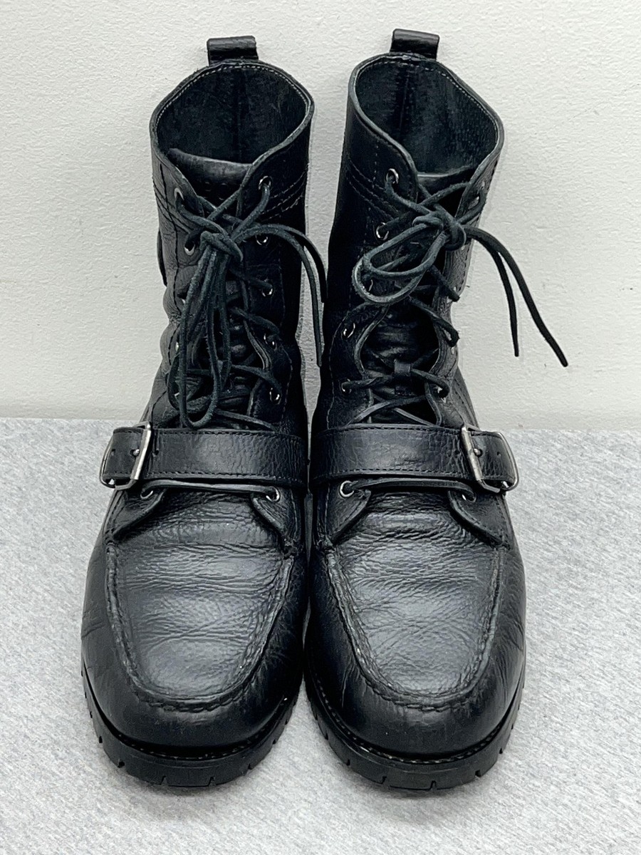 Polo Ralph Lauren Ranger Boots Mens Size 11D Black Leather  display picture 1
