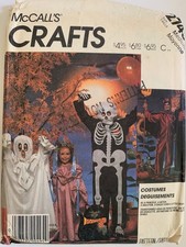 McCALL'S 2743 HALLOWEEN, GHOST SKELETON PRINCESS WITCH COSTUME PATTERNS
