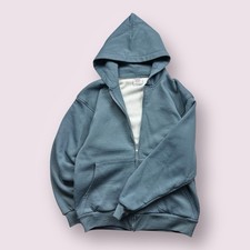 Vintage Deadstock Men  s Pluma Thermal Lined Zip Up Hoodie 90s Sz L Blue