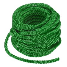 11 Yards Soft Twisted Rope Trim, 8mm Grass Green Polyester Cord for DIY Craft